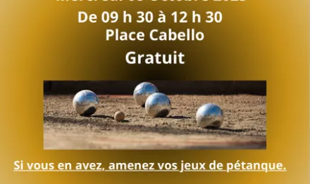 Tournoi de pétanque à St-Patern le 08/10 à 9h30- AN TREMEN